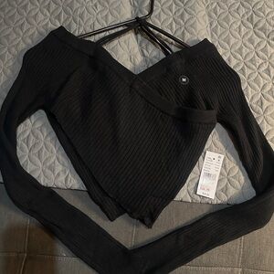 PacSun Black Ribbed Crop Top